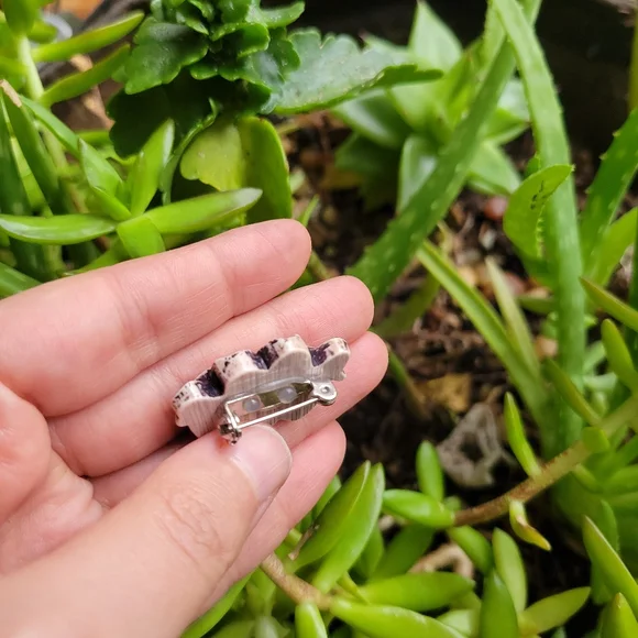 Vintage Celluloid Comedy Tragedy Brooch Pin - Picture 13 of 13